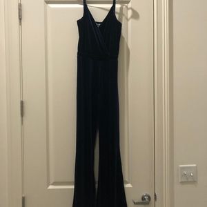 Navy velvet jumpsuit